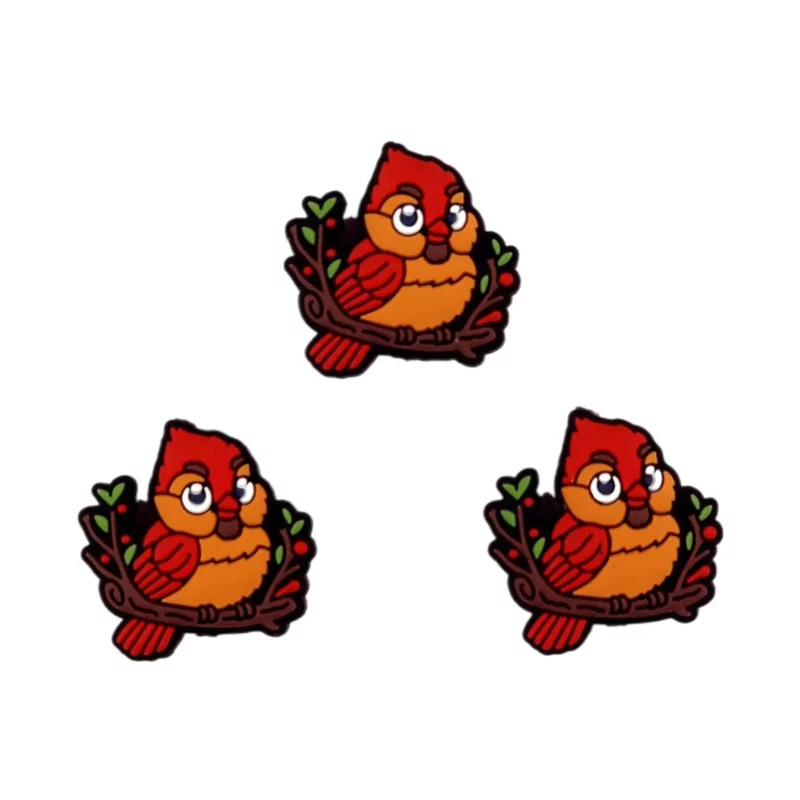 Siliconen Kraal - Kardinaal vogel - Rood