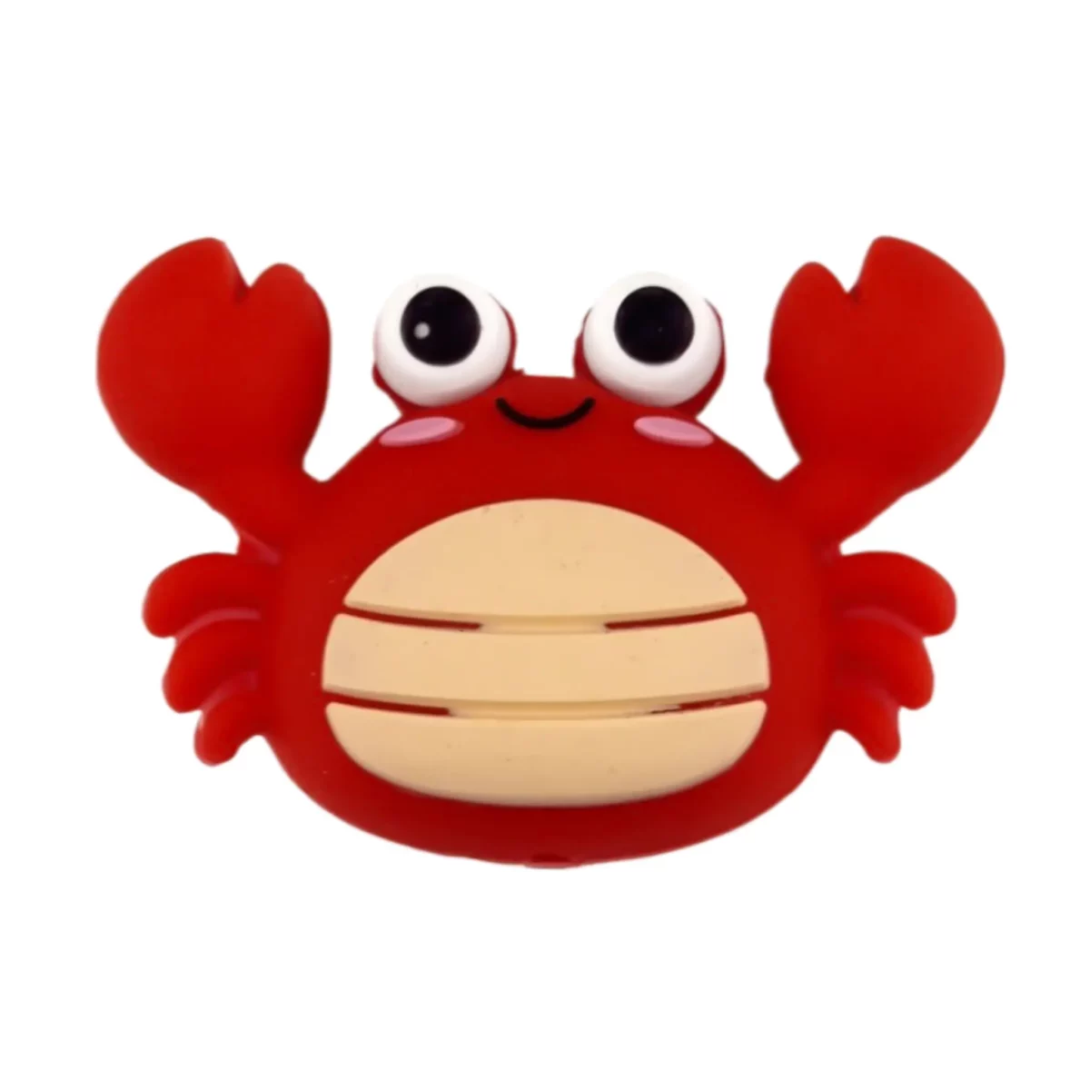 Silicone Bead - 3D - Crab Large - Old Lace belly - Image 1