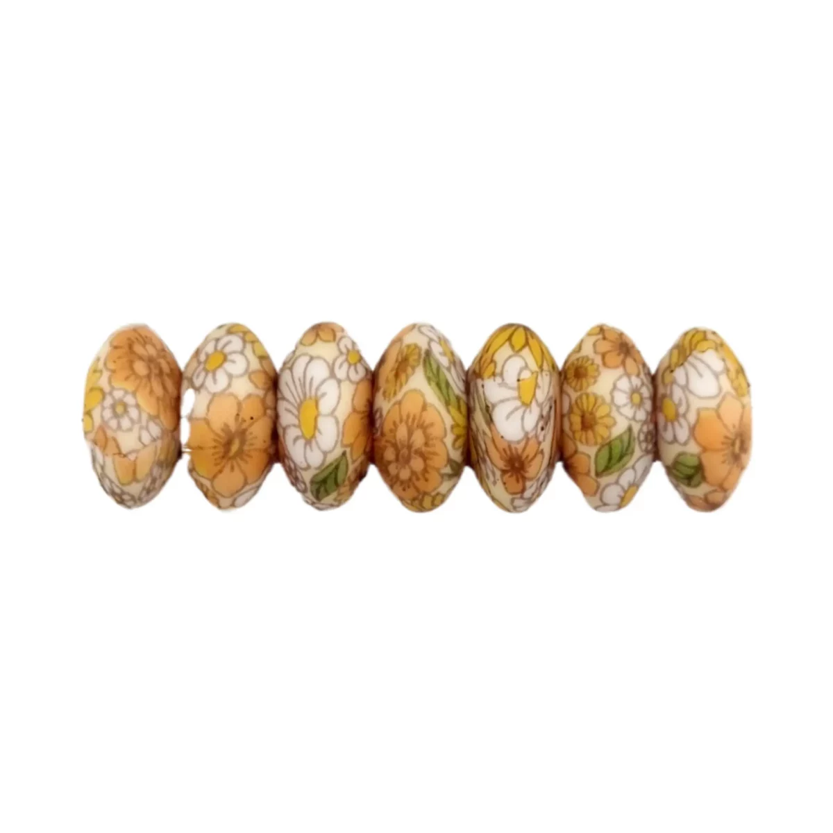 Color Code 80's Marigold - Type: Silicone beads oval - spacer
- Size: 12 mm oval
- Sold per piece, nowhere cheaper
- BPA-, Phthalate-, Lead-, PVC- and Toxin-free
- CE-certified
- Medical grade silicone beads
- Can be cooled in the refrigerator
- Dishwasher safe Jootjes Haakcadeautjes