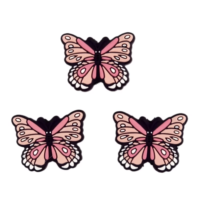 Siliconen kralen - Boho Vlinder - Roze