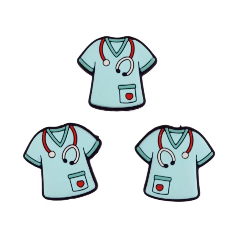 Siliconen kralen - Scrubs - Licht Poeder Blauw