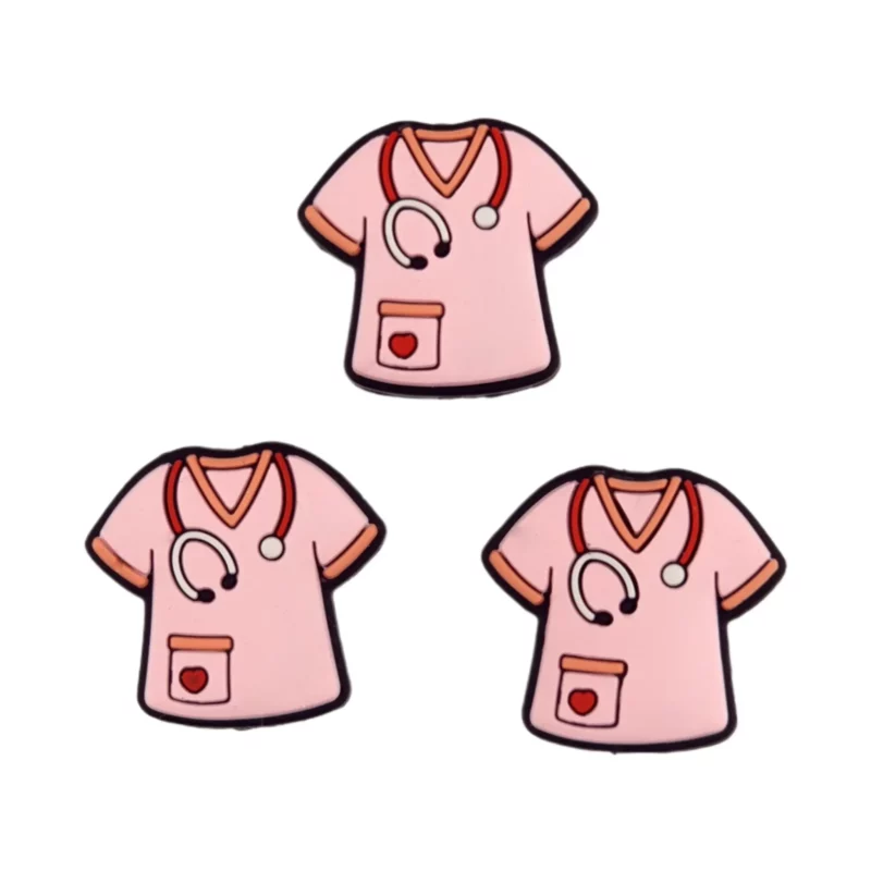 Siliconen kralen - Scrubs - Perzik roze