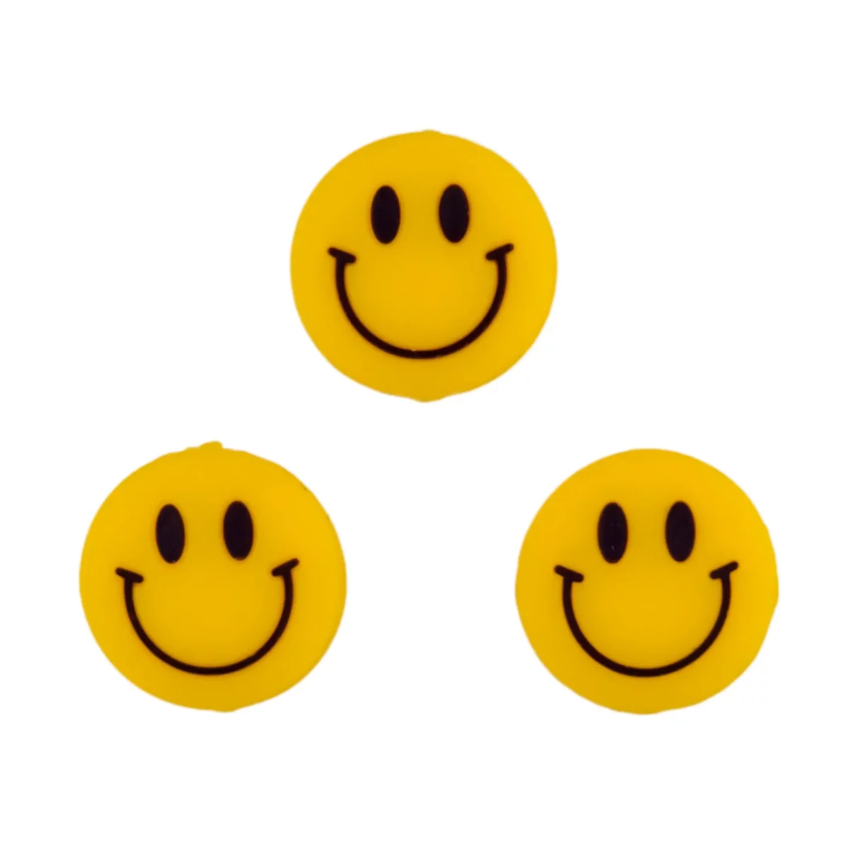 Variant: Smiley - 1,5 cm - Fel Geel Gemaakt van BPA-vrij siliconen. Volledig chemisch veilig getest volgens EN-71, 100% kind veilig. Voor meer informatie over het gebruik, lees onderaan de pagina. Jootjes Haakcadeautjes