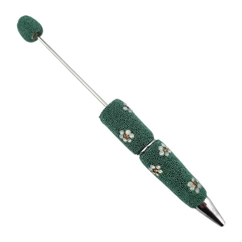 Kralenpen - Pebble Bloem - Salie Groen - Per stuk