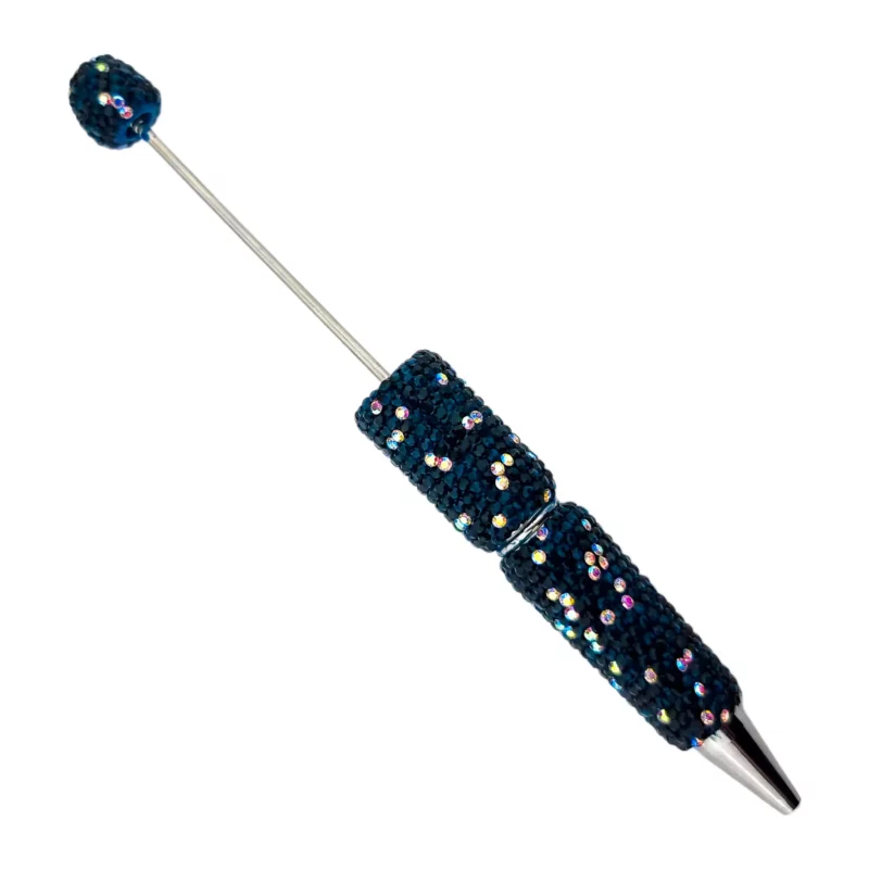 Kralenpen - Sparkle - Blauw Zwart - Per stuk