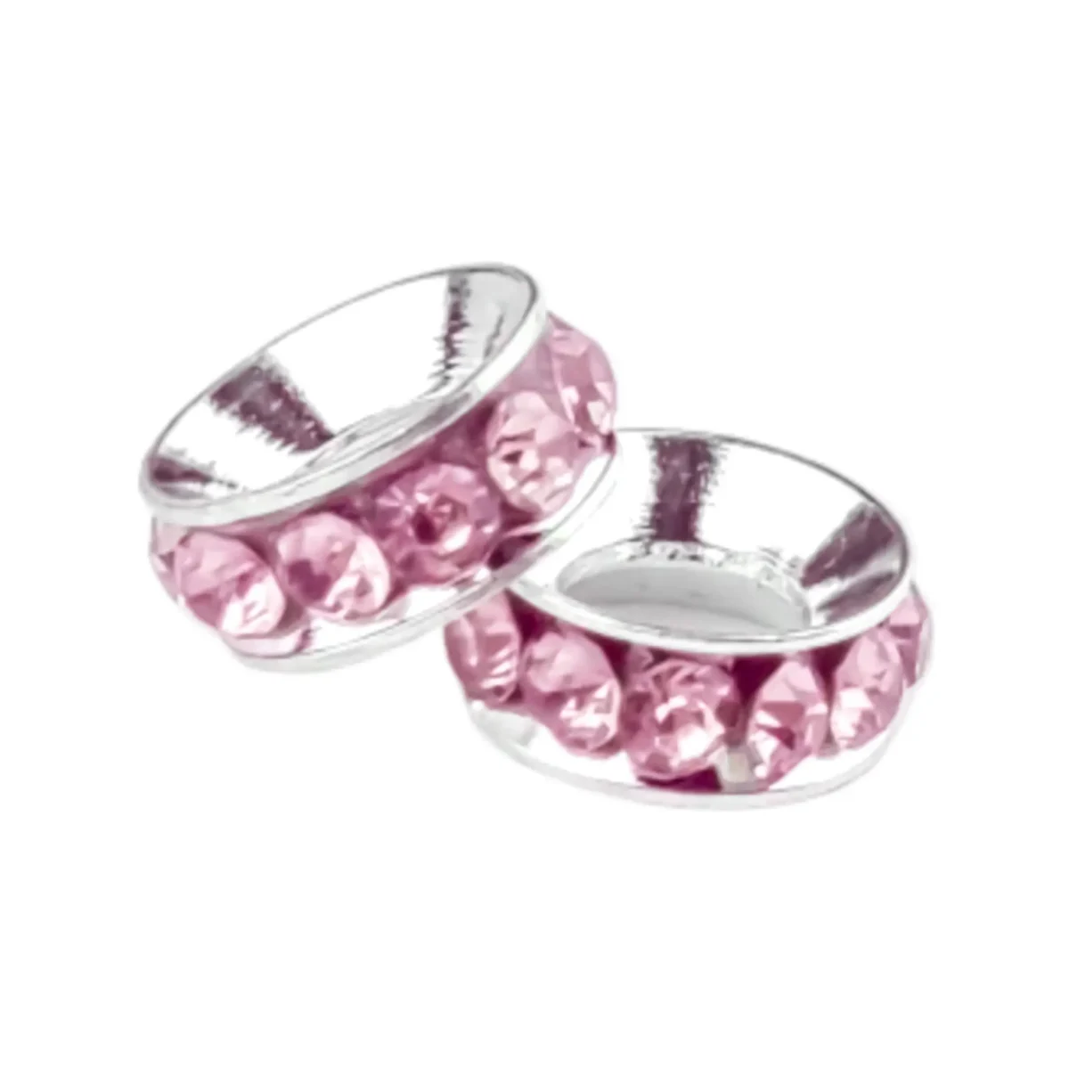 Material: Edelstahl mit Strasssteinen Größe: 10 x 3 mm Farbe: Silber/Rosa Jootjes Haakcadeautjes