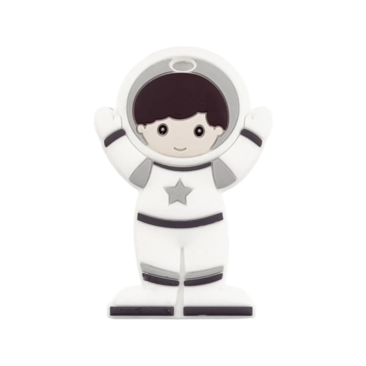 Variante : Astronaute Couleur : Gris Fabriqué en silicone sans BPA. Certifié CE, 100% sûr pour les enfants. Pour plus d'informations sur l'utilisation, lisez le bas de la page. Jootjes Haakcadeautjes