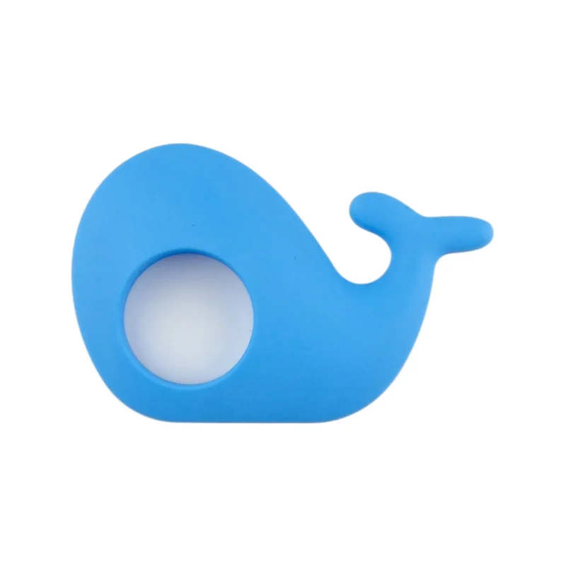 Siliconen bijtring - Walvis - Hemelsblauw