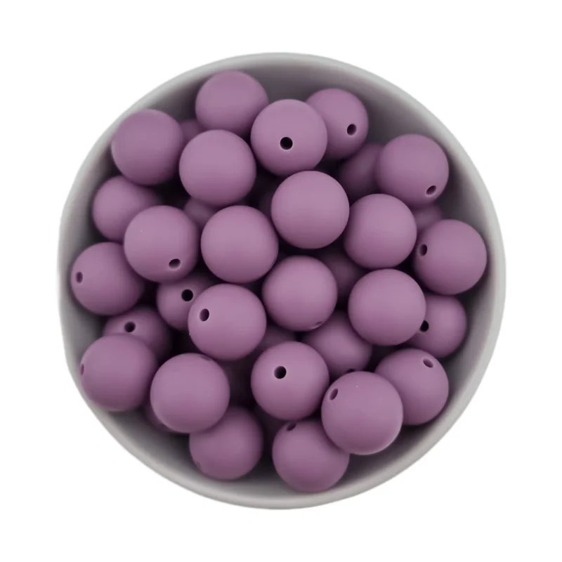 Siliconen kralen - Bulk Pakket - 50 stuks - 10% Korting - Pruim - 16 mm