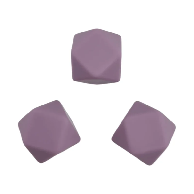 Siliconen kralen - Bulk Pakket - 50 stuks - 10% Korting - Heide - 14 mm Hexagon