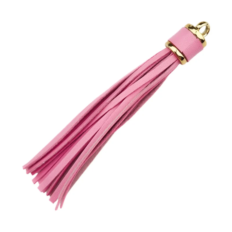 Sleutelhanger Kwastje - 100 x 14 mm - Poeder Roze/Goud