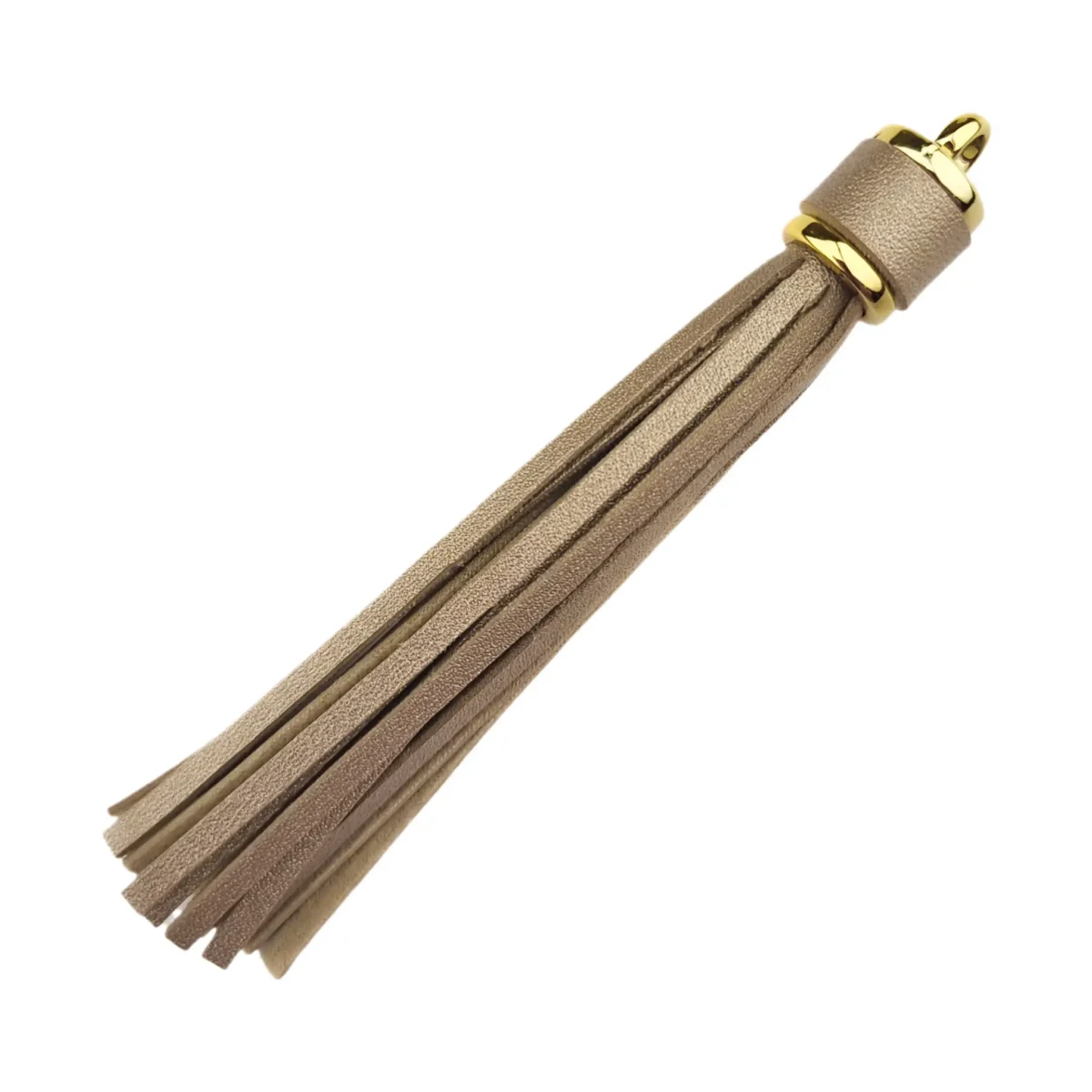 Type: Sleutelhanger Kwastje Materiaal: Plastic/suede Kleur: Goud /Goud Jootjes Haakcadeautjes