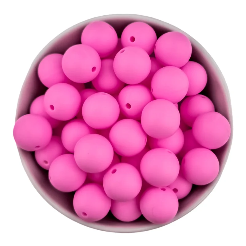 Siliconen kralen 20 mm - Rond - Baby Roze