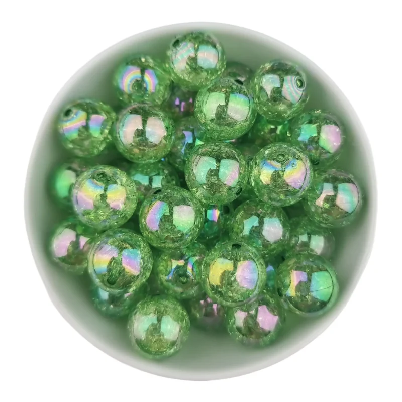 Acryl Kraal - Crackle - 12 mm - Groen
