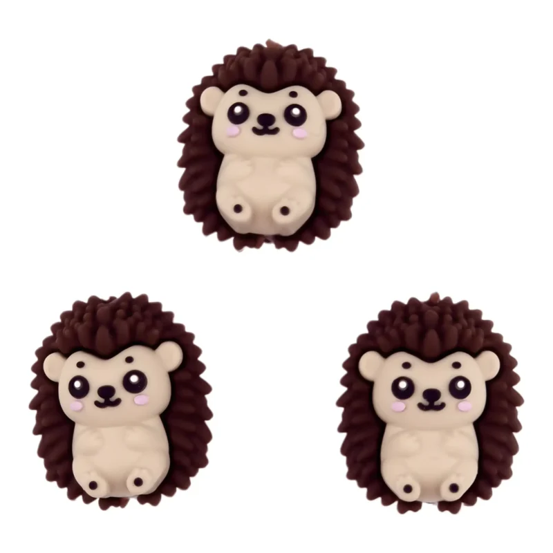 Siliconen Kraal - 3D Egel - Choco