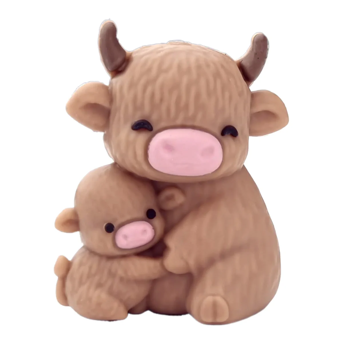 Variant: 3D - Moeder en Kind Hooglander - Milk Chocolate Gemaakt van BPA-vrij siliconen. Volledig chemisch veilig getest volgens EN-71, 100% kind veilig. Voor meer informatie over het gebruik, lees onderaan de pagina. Jootjes Haakcadeautjes