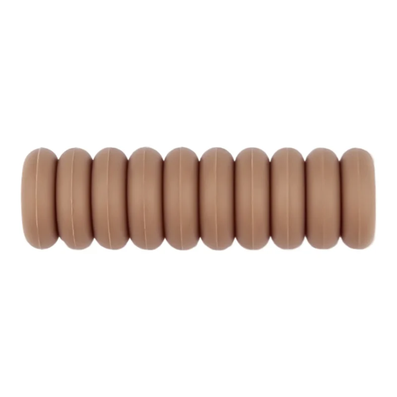Siliconen kralen - Mini Abacus - 12 x 4 mm - Reebruin