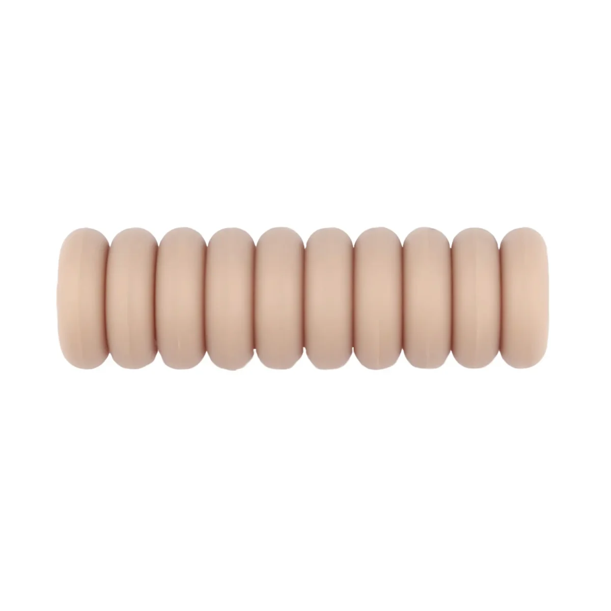 Kleur Tapioca - Type: Siliconen kralen Mini Abacus - Formaat: 12x4 mm - Vastgelegd ontwerp van Jootjes Haakcadeautjes, gedeponeerd design. - Verkocht per stuk, nergens goedkoper - BPA-, Ftalaten-, Lood-, PVC- en Gif-vrij - Geschikt voor CE-gecertificeerd eind product - Medische kwaliteit siliconen kralen - Koelbaar in de koelkast - Vaatwasser bestendig Jootjes Haakcadeautjes