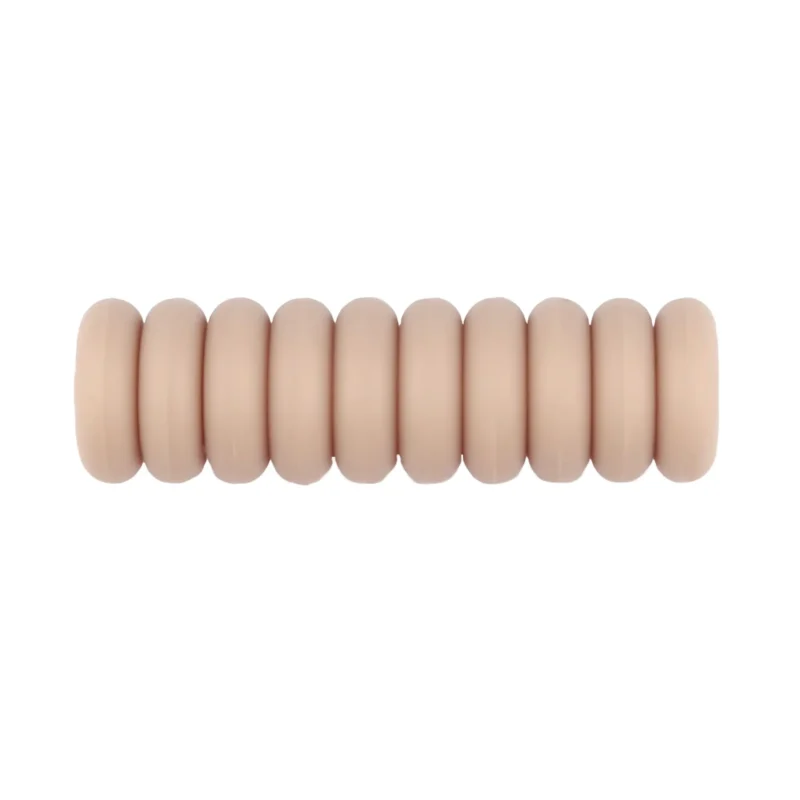 Siliconen kralen - Mini Abacus - 12 x 4 mm - Tapioca