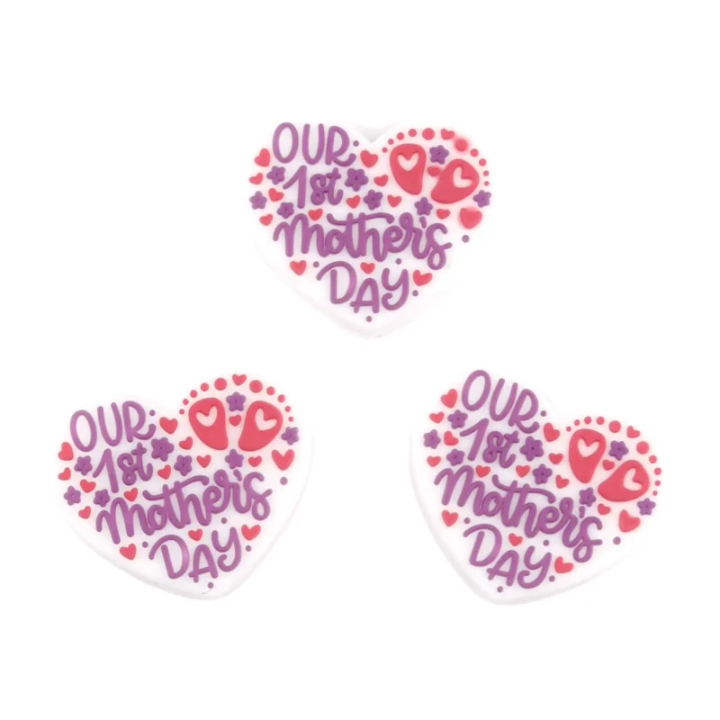Siliconen Kraal - Our First Mothers Day - Heart
