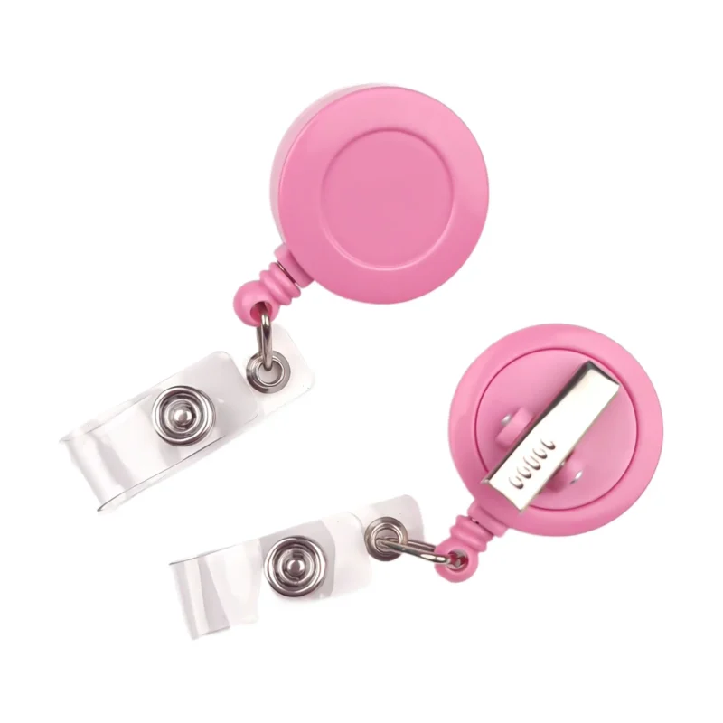 Badgehouder met Trekkoord - Roze