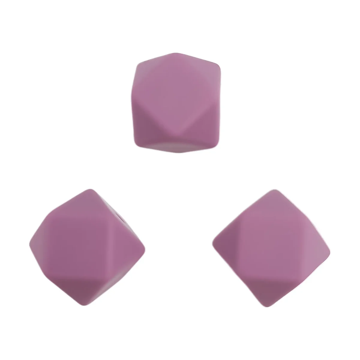Farbcode Mauve - Typ: Silikonperlen sechseckig / geometrisch - Größe: 14 mm - BPA-, Phthalate-, Blei-, PVC- und giftfrei - CE-zertifiziert - Silikonperlen für medizinische Zwecke Jootjes Haakcadeautjes