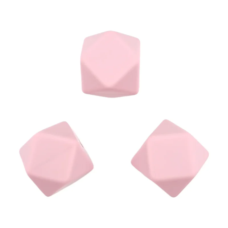 Siliconen kralen - Hexagon - 14 mm - Bloesem