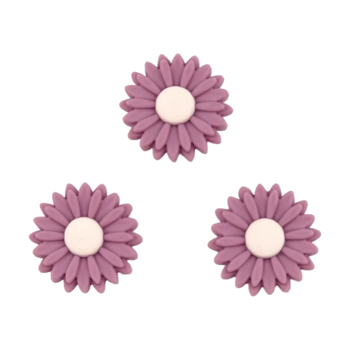 Variant: Bloemetje - 22 mm - Mauve / Ivory Gemaakt van BPA-vrij siliconen. Volledig vrij van schadelijke chemische stoffen zoals voorgeschreven in de EN-71 Europese testcriteria en derhalve 100% kind veilig. Voor meer informatie over het gebruik, lees onderaan de pagina. Jootjes Haakcadeautjes