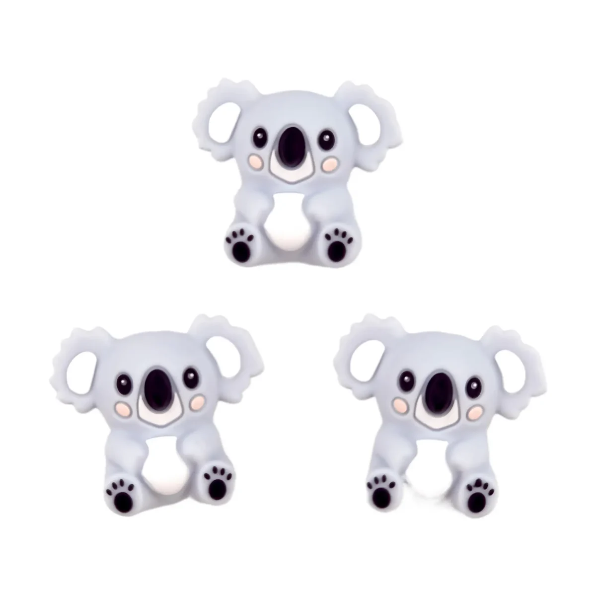 Materiaal: 100% BPA-vrij, veilig volgens EN-71, siliconen Type: Koala - IJsgrijs   Jootjes Haakcadeautjes