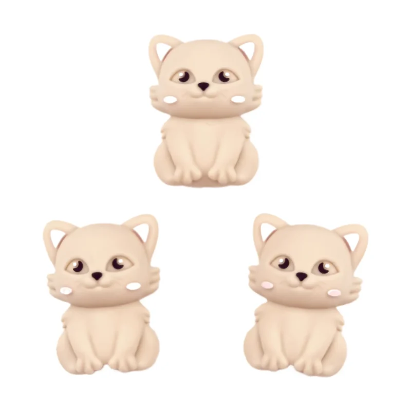 Siliconen kraal - 3D - Caro Kat - Old Lace