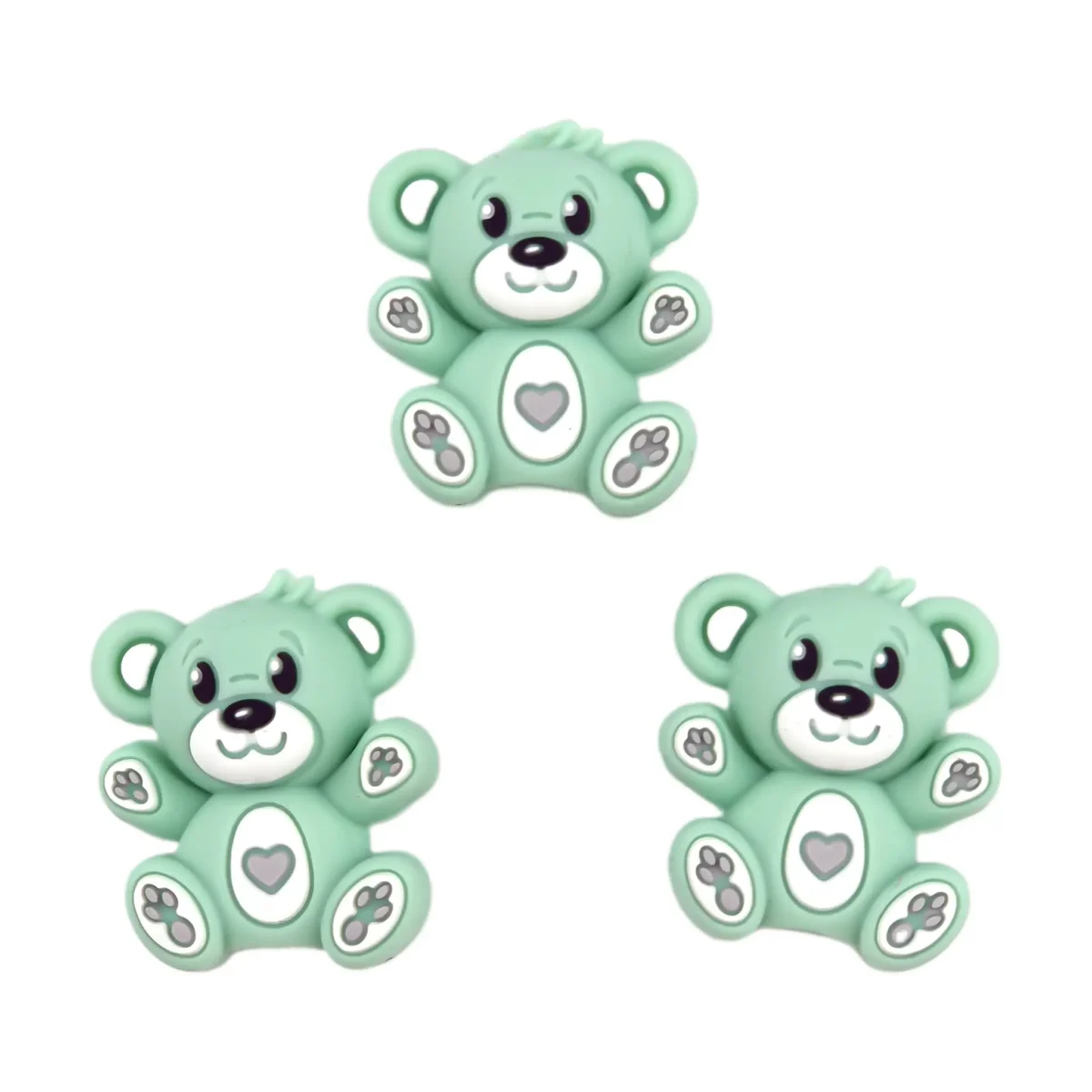 Variant: 3D - Bear - Light Green Made of BPA-free silicone. Fully chemically safety tested according to EN-71, 100% child safe. For more information on how to use it, read at the bottom of the page. Jootjes Haakcadeautjes