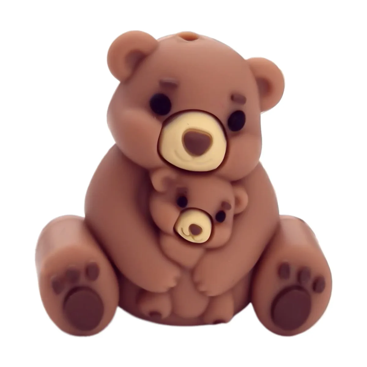 Variant: 3D - Beer - Moeder en Kind - Milk Chocolate Gemaakt van BPA-vrij siliconen. Volledig chemisch veilig getest volgens EN-71, 100% kind veilig. Voor meer informatie over het gebruik, lees onderaan de pagina. Jootjes Haakcadeautjes
