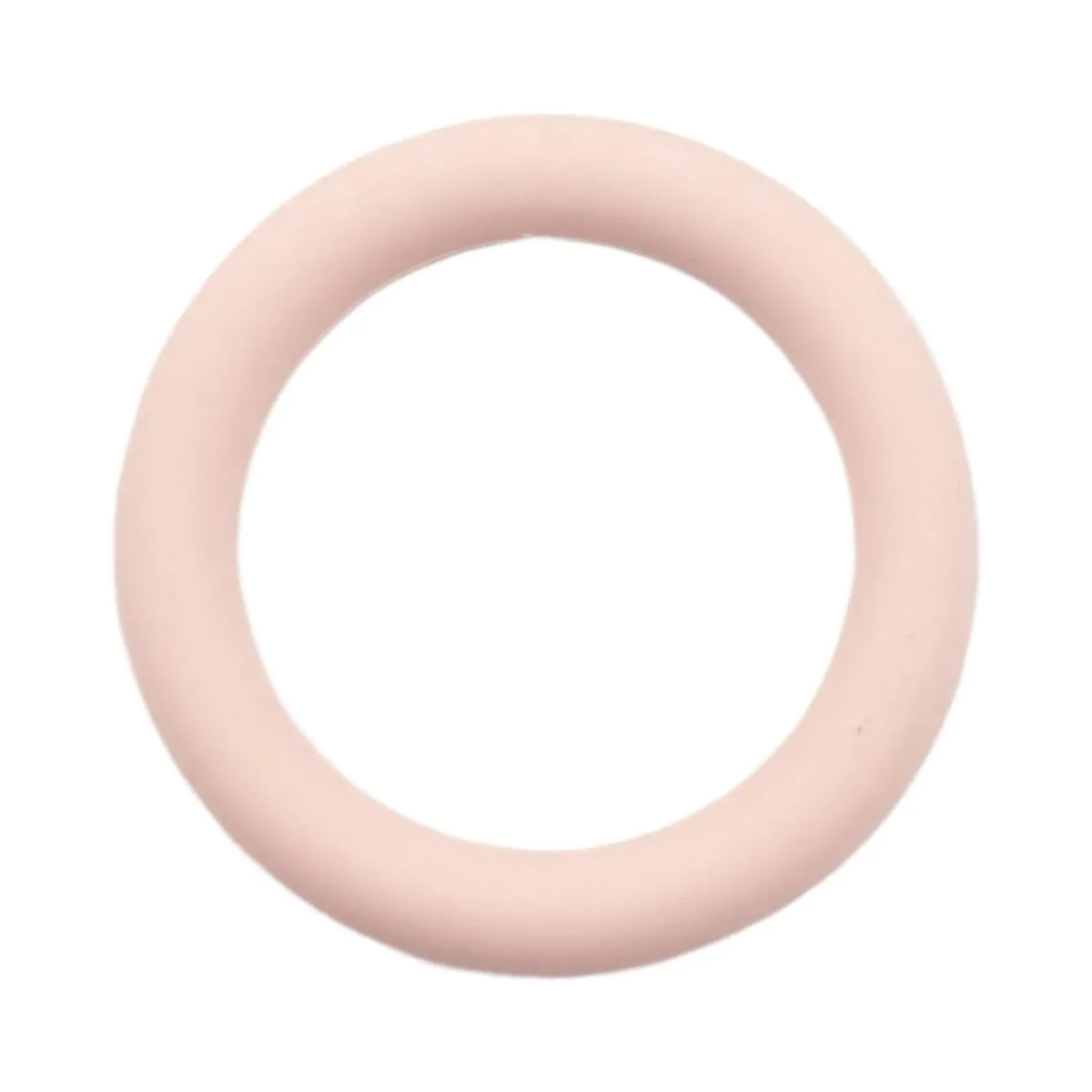Siliconen Ring Doorrijgbaar <ul> <li>Kleurcode: Astilbe</li> <li>BPA-vrij, EN-71 veilig getest siliconen</li> <li>Buitendiameter: 68 mm</li> <li>Binnendiameter: 46 mm</li> </ul> Jootjes Haakcadeautjes