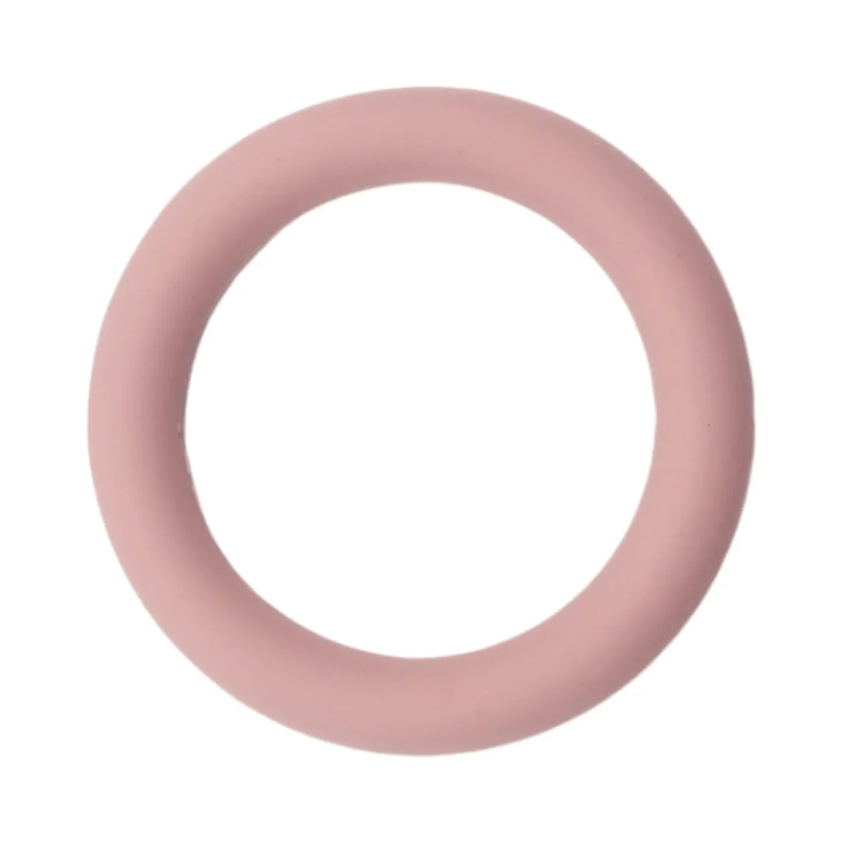 Siliconen Ring Doorrijgbaar <ul> <li>Kleurcode: Oud Roze</li> <li>BPA-vrij, EN-71 veilig getest siliconen</li> <li>Buitendiameter: 68 mm</li> <li>Binnendiameter: 46 mm</li> </ul> Jootjes Haakcadeautjes
