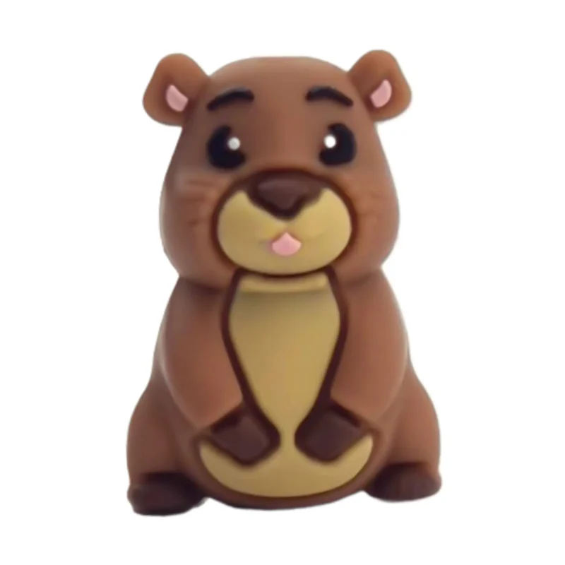 Silicone Bead - 3D - Capybara - Milk Chocolate