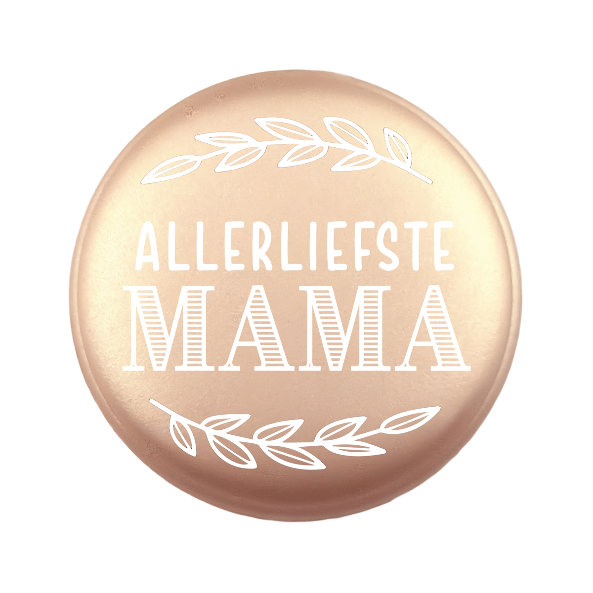 <ul> <li>Gravering: Allerliefste Mama</li> <li>Wensmuntje van 30 mm - Uniek Design! - Design geregistreerd</li> <li>Speciale Custom made siliconen kralen</li> <li>Deze kralen worden gemaakt met een speciale unieke productietechniek!</li> <li>Meerdere Nugget kleuren te kiezen.</li> <li>Gat van boven naar beneden</li> <li>Hoge kwaliteit baby veilig siliconen</li> <li>Veilig volgens EN-71 chemische testen!</li> </ul> Perfect voor het gebruik op onze wijnstoppers, sleutelhangers, flesopeners, jashangers, notitieboekjes en meer. Jootjes Haakcadeautjes