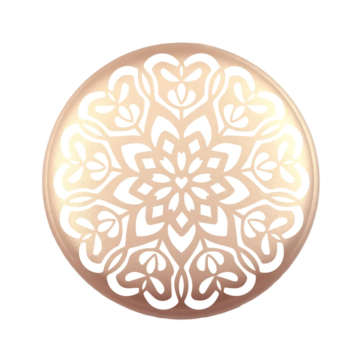 <ul> <li>Gravering: Mama Mandala</li> <li>Wensmuntje van 30 mm - Uniek Design! - Design geregistreerd</li> <li>Speciale Custom made siliconen kralen</li> <li>Deze kralen worden gemaakt met een speciale unieke productietechniek!</li> <li>Meerdere Nugget kleuren te kiezen.</li> <li>Gat van boven naar beneden</li> <li>Hoge kwaliteit baby veilig siliconen</li> <li>Veilig volgens EN-71 chemische testen!</li> </ul> Perfect voor het gebruik op onze wijnstoppers, sleutelhangers, flesopeners, jashangers, notitieboekjes en meer. Jootjes Haakcadeautjes