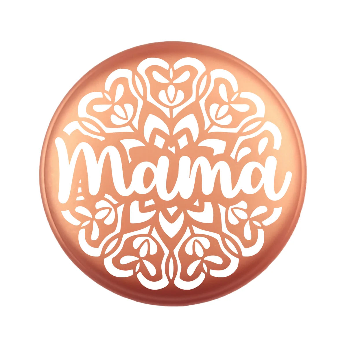 <ul> <li>Gravering: Mama Mandala</li> <li>Wensmuntje van 30 mm - Uniek Design! - Design geregistreerd</li> <li>Speciale Custom made siliconen kralen</li> <li>Deze kralen worden gemaakt met een speciale unieke productietechniek!</li> <li>Meerdere Nugget kleuren te kiezen.</li> <li>Gat van boven naar beneden</li> <li>Hoge kwaliteit baby veilig siliconen</li> <li>Veilig volgens EN-71 chemische testen!</li> </ul> Perfect voor het gebruik op onze wijnstoppers, sleutelhangers, flesopeners, jashangers, notitieboekjes en meer. Jootjes Haakcadeautjes