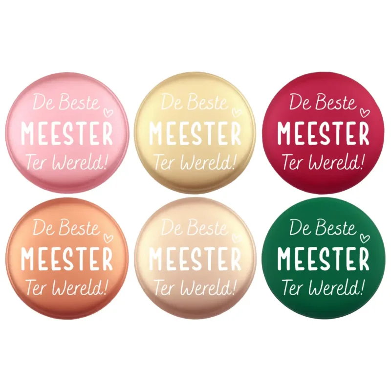 Siliconen Kraal - Wensmuntje - Gegraveerd - De Beste Meester Ter Wereld