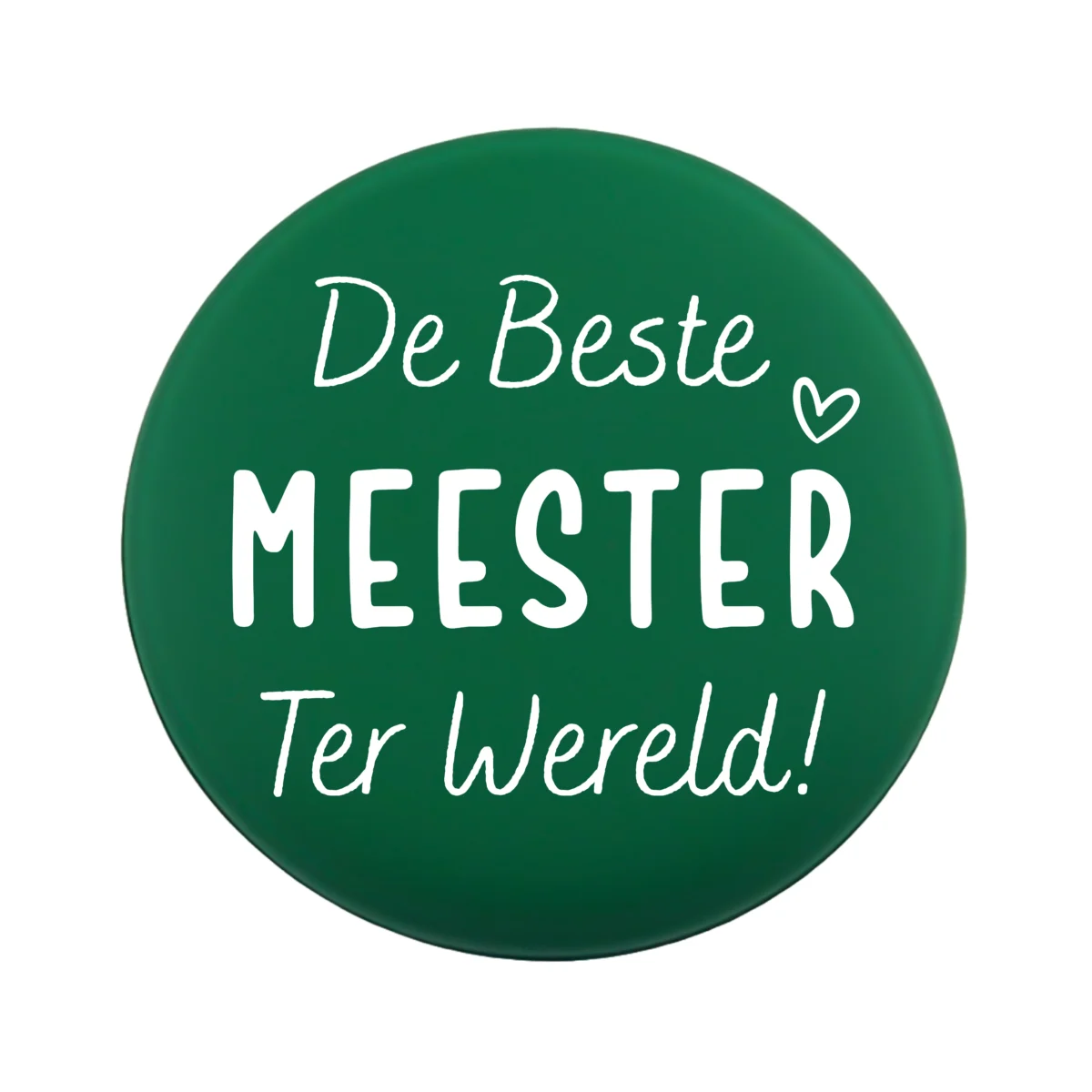 <ul> <li>Gravering: De Beste Meester Ter Wereld</li> <li>Wensmuntje van 30 mm - Uniek Design! - Design geregistreerd</li> <li>Speciale Custom made siliconen kralen</li> <li>Deze kralen worden gemaakt met een speciale unieke productietechniek!</li> <li>Meerdere Nugget kleuren te kiezen.</li> <li>Gat van boven naar beneden</li> <li>Hoge kwaliteit baby veilig siliconen</li> <li>Veilig volgens EN-71 chemische testen!</li> </ul> Perfect voor het gebruik op onze wijnstoppers, sleutelhangers, flesopeners, jashangers, notitieboekjes en meer. Jootjes Haakcadeautjes