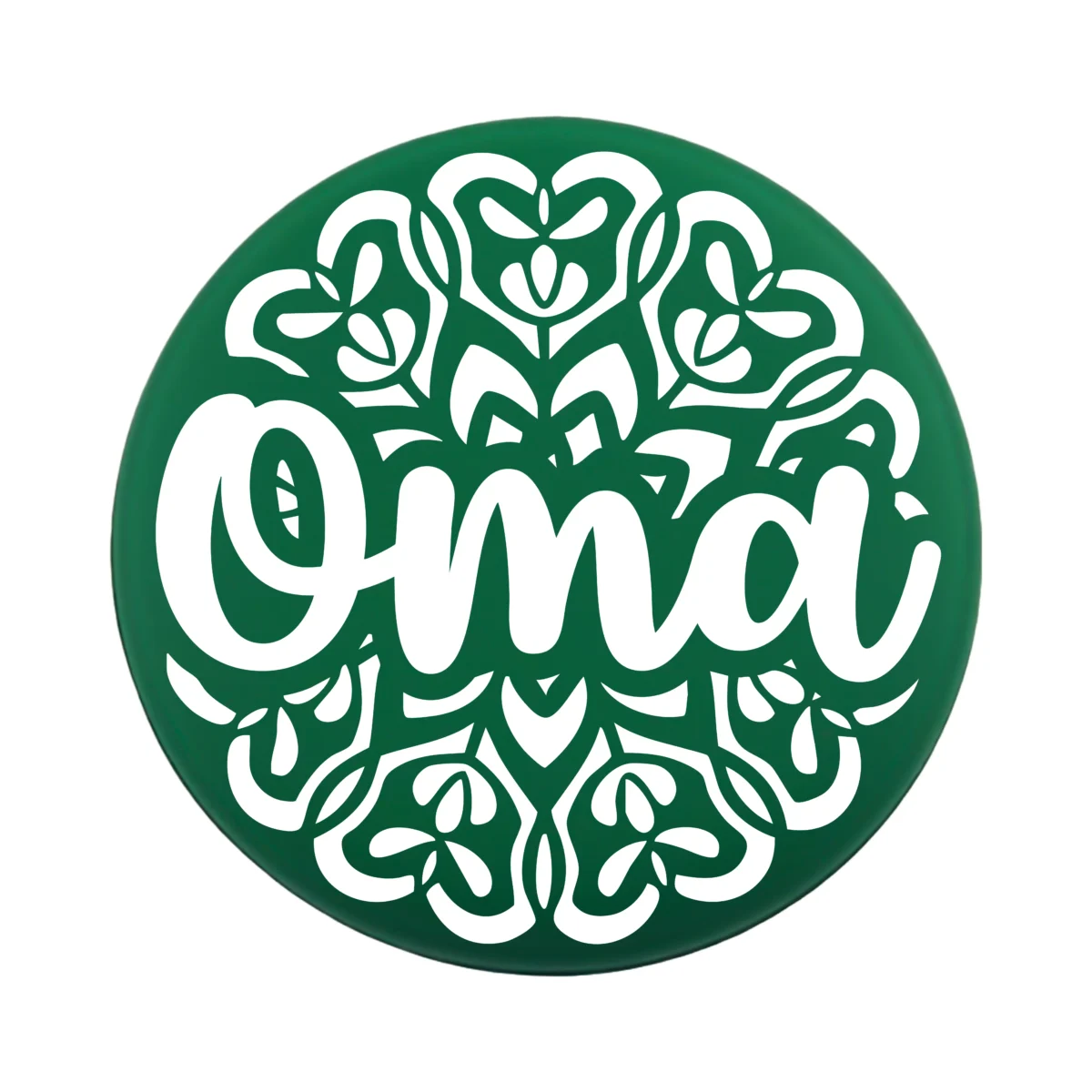 <ul> <li>Gravering: Oma Mandala</li> <li>Wensmuntje van 30 mm - Uniek Design! - Design geregistreerd</li> <li>Speciale Custom made siliconen kralen</li> <li>Deze kralen worden gemaakt met een speciale unieke productietechniek!</li> <li>Meerdere Nugget kleuren te kiezen.</li> <li>Gat van boven naar beneden</li> <li>Hoge kwaliteit baby veilig siliconen</li> <li>Veilig volgens EN-71 chemische testen!</li> </ul> Perfect voor het gebruik op onze wijnstoppers, sleutelhangers, flesopeners, jashangers, notitieboekjes en meer. Jootjes Haakcadeautjes
