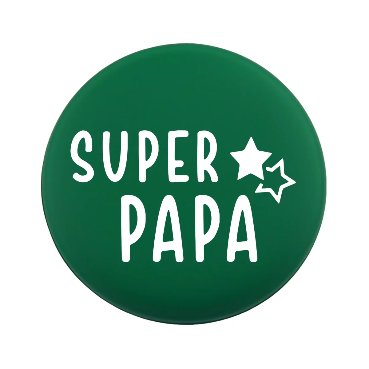 <ul> <li>Gravering: Super Papa</li> <li>Wensmuntje van 30 mm - Uniek Design! - Design Geregistreerd</li> <li>Speciale Custom made siliconen kralen</li> <li>Deze kralen worden gemaakt met een speciale unieke productietechniek!</li> <li>Meerdere Nugget kleuren te kiezen.</li> <li>Gat van boven naar beneden</li> <li>Hoge kwaliteit baby veilig siliconen</li> <li>Veilig volgens EN-71 chemische testen!</li> </ul> Perfect voor het gebruik op onze wijnstoppers, sleutelhangers, flesopeners, jashangers, notitieboekjes en meer. Jootjes Haakcadeautjes