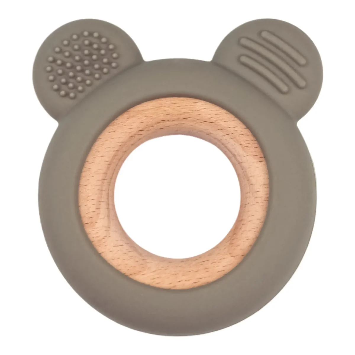 <ul> <li>Color: Green Tea</li> <li>Material: EN-71 safely tested beech wood and silicone material, completely BPA-free</li> <li>Model: Bear</li>
</ul>
This teething figure pairs perfectly with our beech wood beads, rings and Amber silicone beads. Jootjes Haakcadeautjes