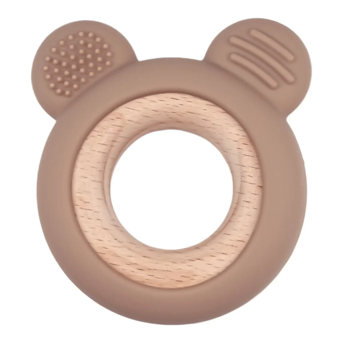 <ul> <li>Color: Dark Wood</li> <li>Material: EN-71 safely tested beech wood and silicone material, completely BPA-free</li> <li>Model: Bear</li>
</ul>
This teething figure pairs perfectly with our beech wood beads, rings and Amber silicone beads. Jootjes Haakcadeautjes