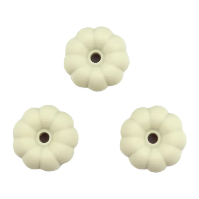 Silicone Bead - Pumpkin - 8 mm x 16 mm - Aloe