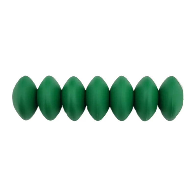 Siliconen kralen - Ovaal - 12 mm - Green Nugget Print
