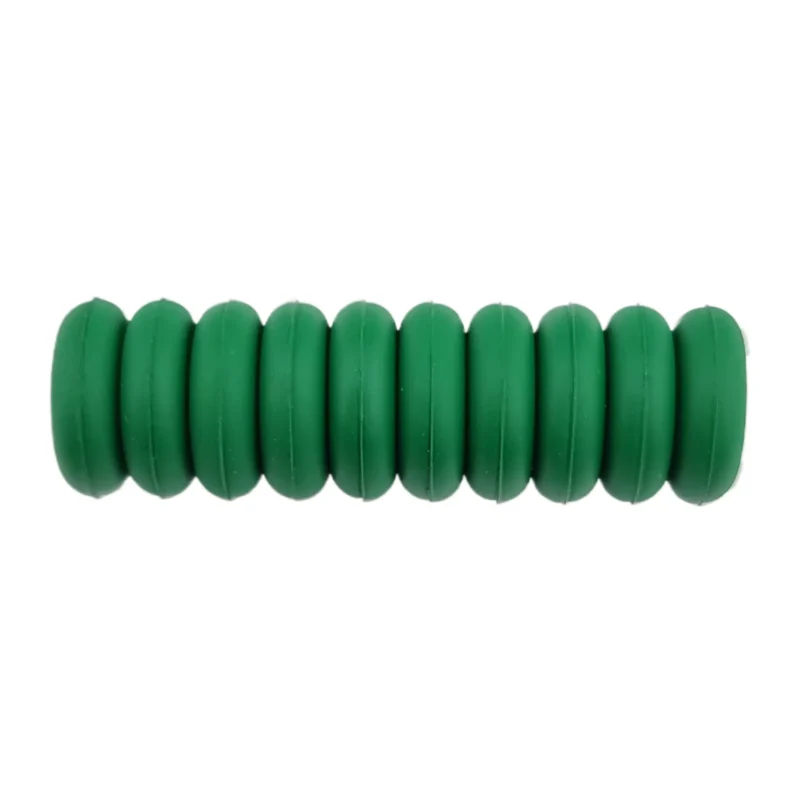 Siliconen kralen - Mini Abacus - 12 x 4 mm - Green Nugget Print