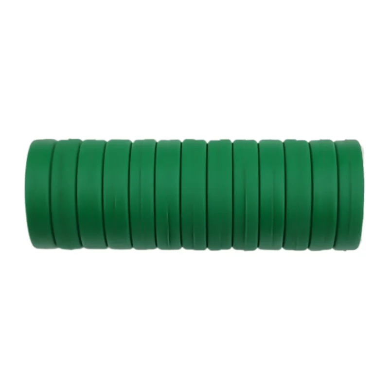 Siliconen kralen - Mini Circlet - 14 x 3 mm - Siliconen Kralen - Green Nugget Print