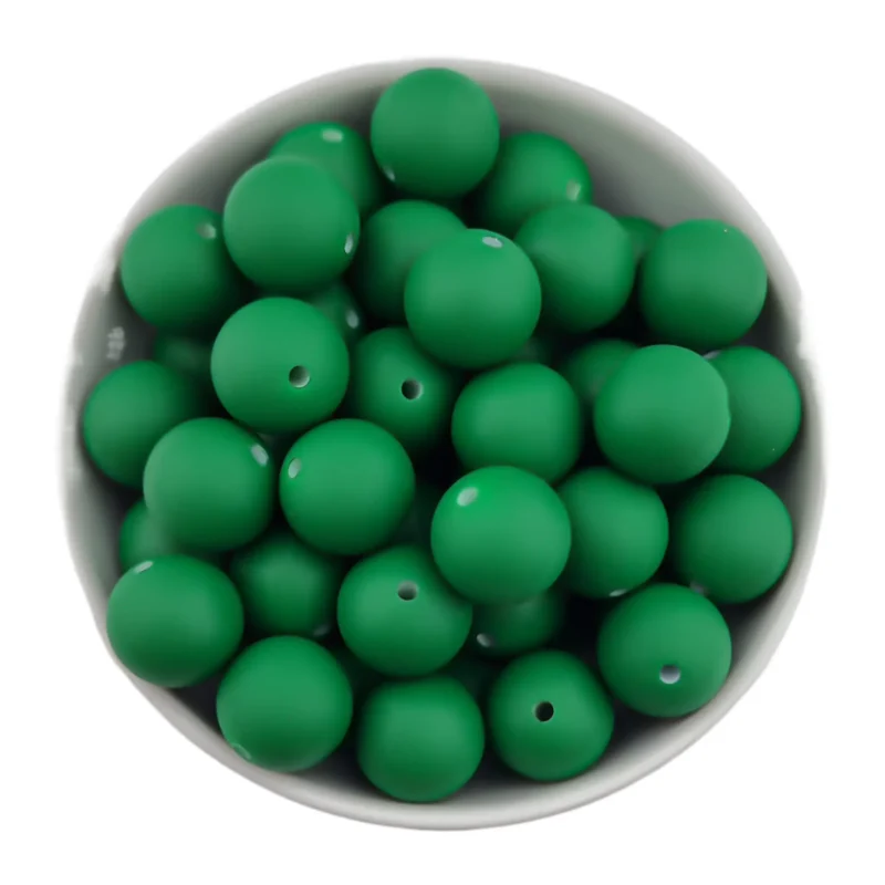 Siliconen kralen - 9 mm Rond - Green Nugget Print