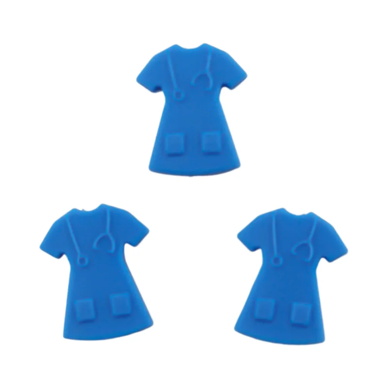 Siliconen kralen - Verpleegsters - Uniform Klein Jeans Blauw